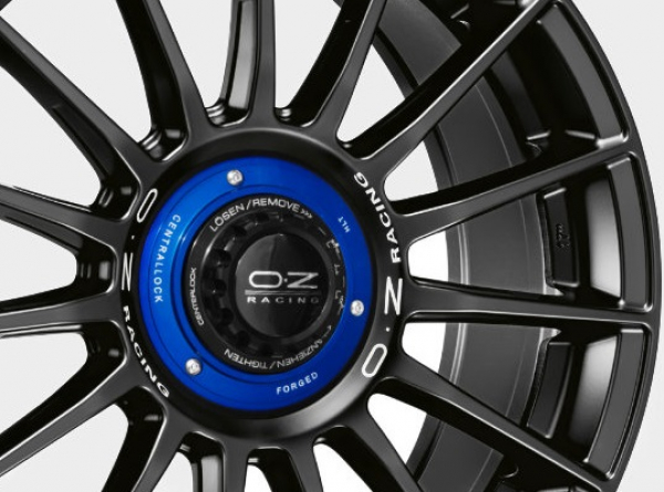 Centerlock Kit-V1 fr OZ Plate: blau / Nuts: schwarz