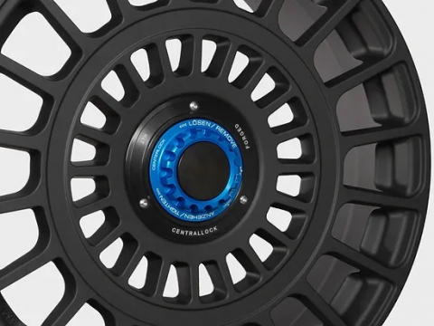 Centerlock Kit-V1 fr mbDESIGN Plate: schwarz / Nuts: blau