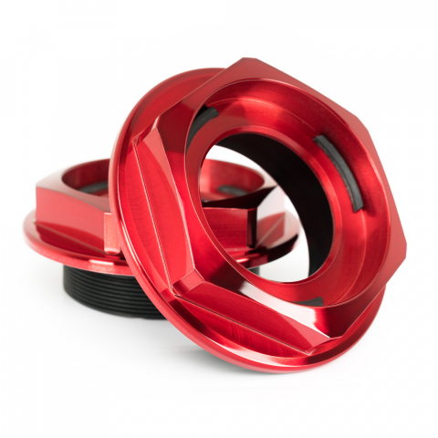 Rotiform Zentralverschluss - Candy Red Optik